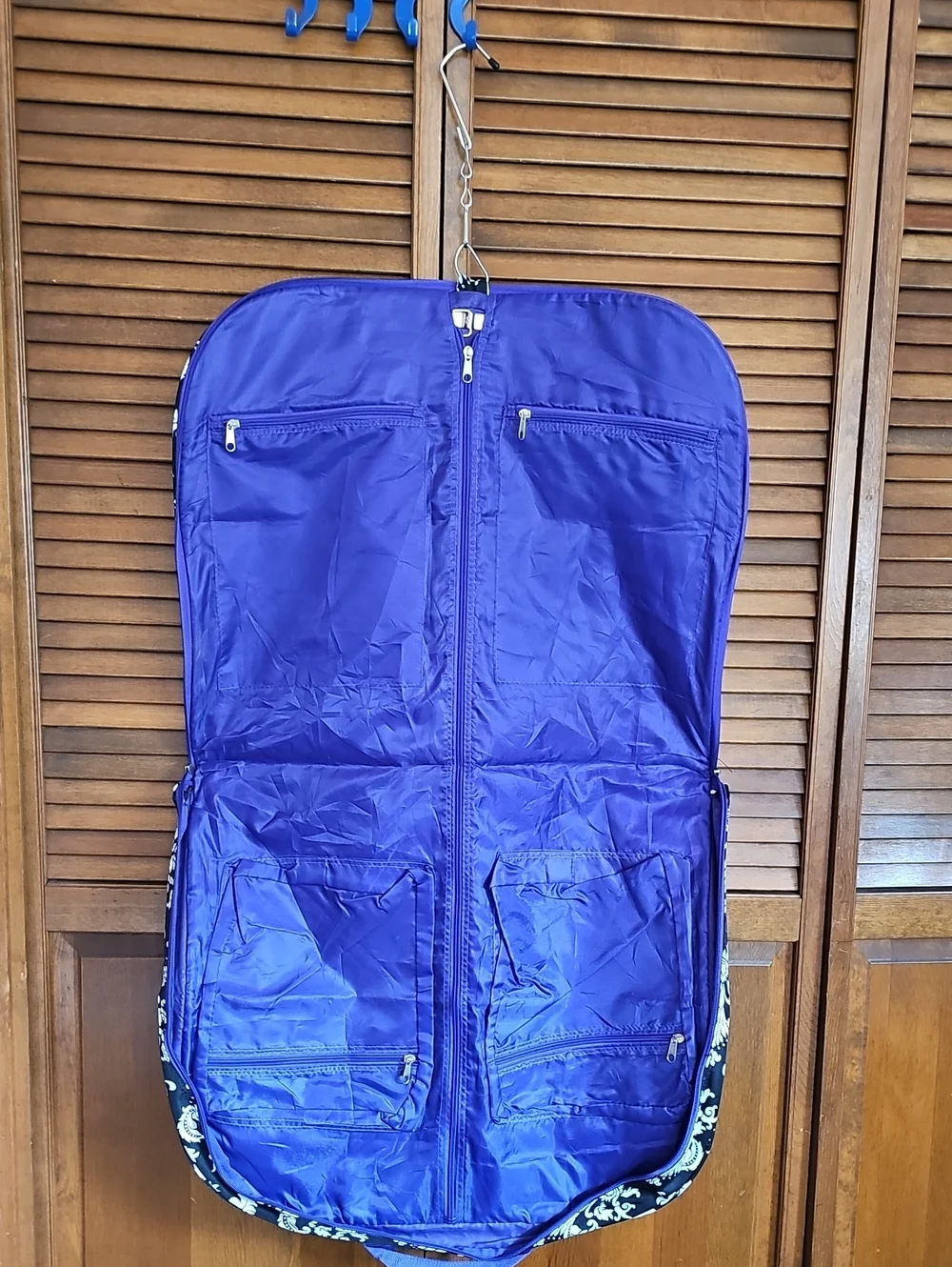 Damask Hanging Garment Bag Travel Organizer Suit Dress Carrier inside pockets